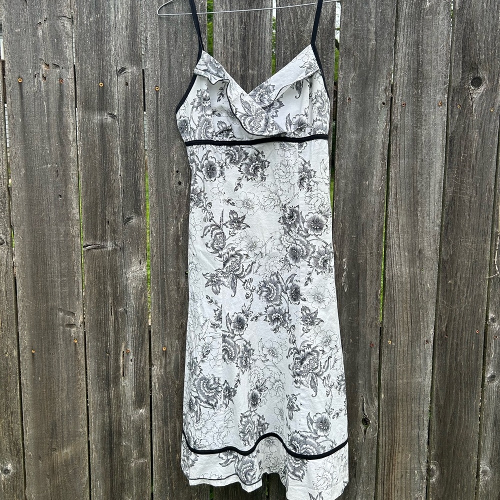 Black and White Floral Dress